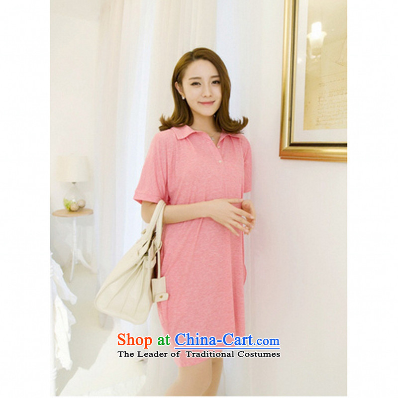C.o.d. larger female thick mm2015 summer new stylish Korean women in the thick of leisure Sau San video large thin cotton T blue 3XL, land still El Yi shopping on the Internet has been pressed.
