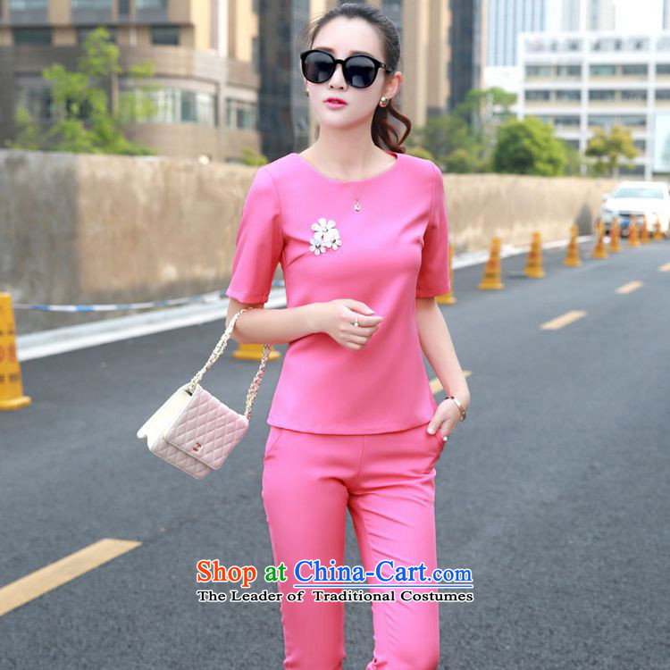    2015 Summer Sophie left Korean women small-wind kit stereo flowers shirt Capri two kits pink M picture, prices, brand platters! The elections are supplied in the national character of distribution, so action, buy now enjoy more preferential! As soon as possible.