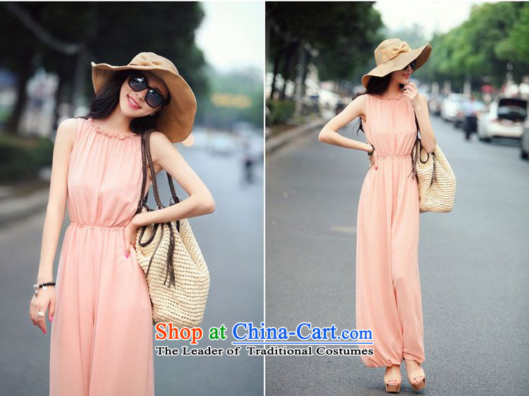    2015 Summer Sophie left Korean women both before and after passing through the chiffon sleeveless body slimming trousers trousers navy blue M picture, prices, brand platters! The elections are supplied in the national character of distribution, so action, buy now enjoy more preferential! As soon as possible.