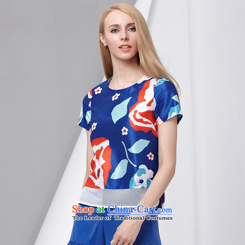 As provided for large 2015 Women's Summer New Products Korean suit chiffon shirt video thin large chiffon short-sleeved T-shirt 2865, L, cross-provisions (qisuo) , , , shopping on the Internet