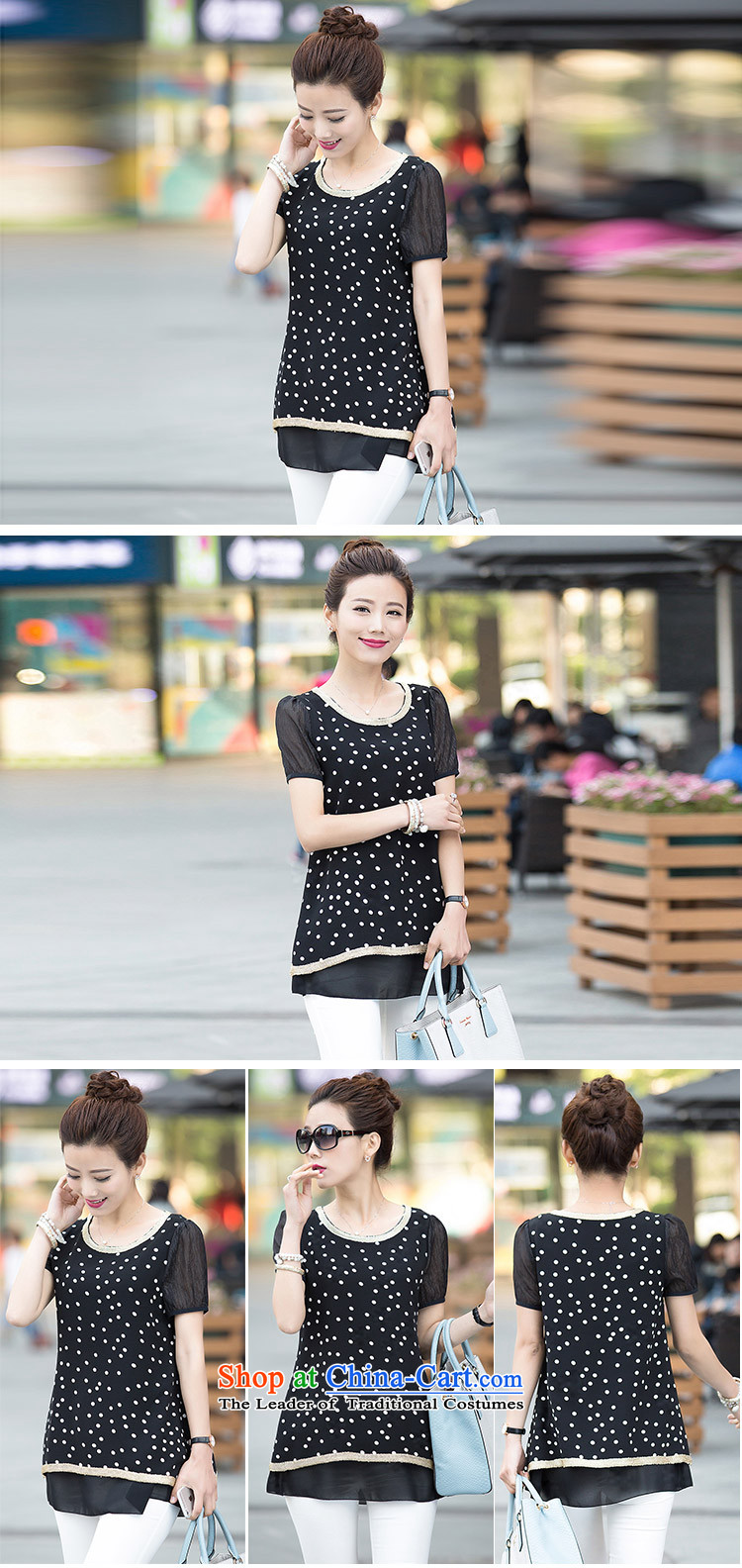 Also the 2015 Summer sin new Korean short-sleeved Sau San larger chiffon shirt female thick black T-shirt L MM picture, prices, brand platters! The elections are supplied in the national character of distribution, so action, buy now enjoy more preferential! As soon as possible.