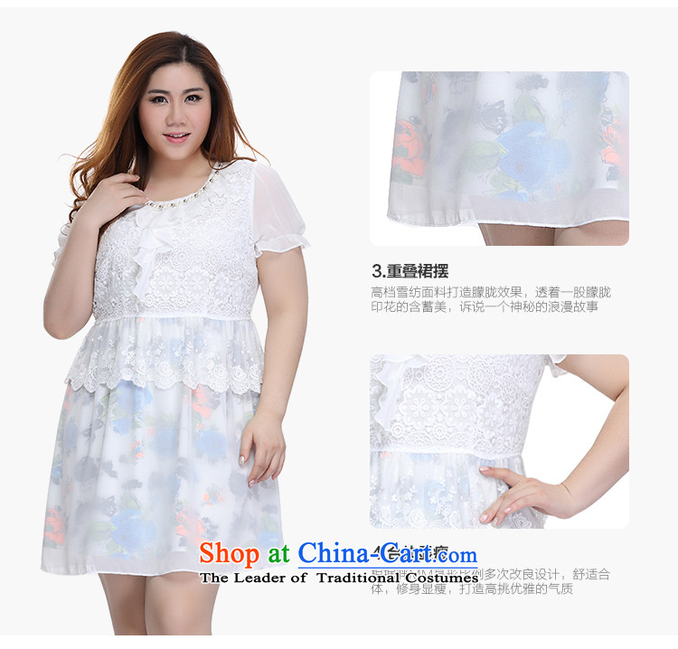 The former Yugoslavia Li Sau 2015 Summer new larger female sweet round-neck collar Sau San lace overlapping bubble cuff dresses Q3671 white L picture, prices, brand platters! The elections are supplied in the national character of distribution, so action, buy now enjoy more preferential! As soon as possible.