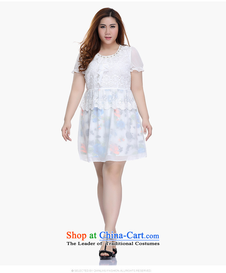 The former Yugoslavia Li Sau 2015 Summer new larger female sweet round-neck collar Sau San lace overlapping bubble cuff dresses Q3671 white L picture, prices, brand platters! The elections are supplied in the national character of distribution, so action, buy now enjoy more preferential! As soon as possible.