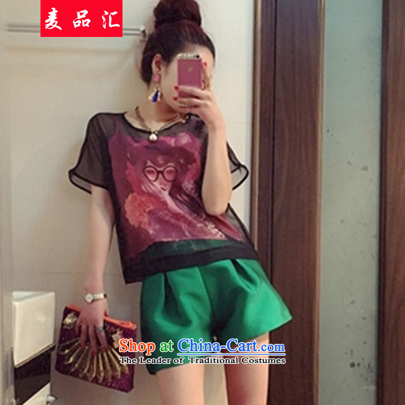 Mak, removals by sinks for summer 2015 mm thick larger female kit to increase loose short-sleeved T-shirt + vest + shorts video thin 3-piece set 244 pictures of removals by sinks color XL, Mak shopping on the Internet has been pressed.