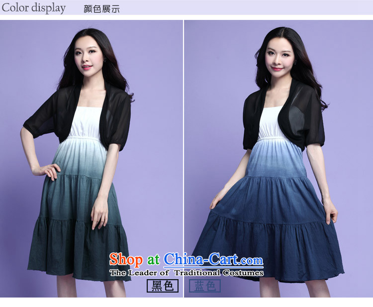 C.o.d. 2015 Summer new Korean large stylish thick MM video thin really two CAMI gradient relaxd dress chiffon jacket blue 4XL Photo, prices, brand platters! The elections are supplied in the national character of distribution, so action, buy now enjoy more preferential! As soon as possible.