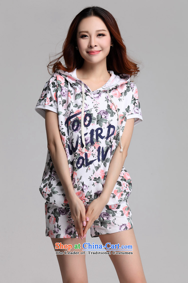 C.o.d. thick MM larger women 2015 Summer new Korean fashion loose stamp summer is a bat sleeves sweater leisure sports wear white 4XL Photo, prices, brand platters! The elections are supplied in the national character of distribution, so action, buy now enjoy more preferential! As soon as possible.