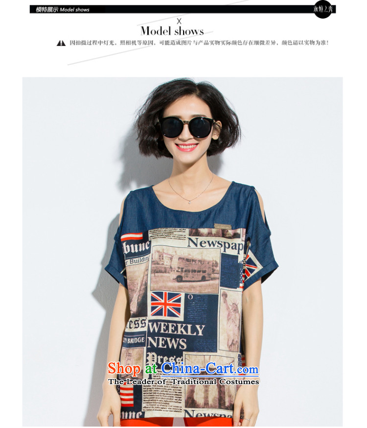 The Eternal Soo-to increase women's thick mm Summer 2015 new products loose video thin England wind stamp short-sleeved T-shirt map color pictures, prices, XL brand platters! The elections are supplied in the national character of distribution, so action, buy now enjoy more preferential! As soon as possible.