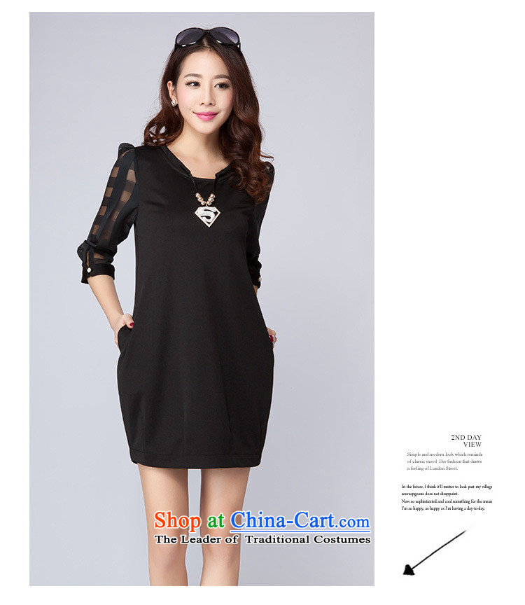2015 Summer Zz&ff new larger female Pure Color 7 to the Cuff video thin dresses LYQ612 female black L picture, prices, brand platters! The elections are supplied in the national character of distribution, so action, buy now enjoy more preferential! As soon as possible.