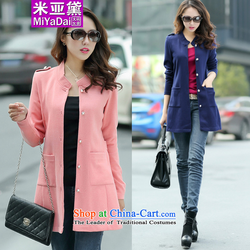 The Doi larger female autumn replacing thick mm Fall/Winter Collections 2015 new Korean version thin to thick sister xlarge knitwear cardigan long jacket, wine red 4XL, m Doi (MIYADAI) , , , shopping on the Internet
