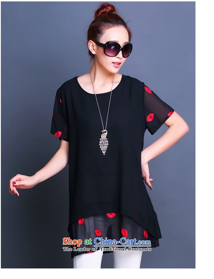 2015 Summer Zz&ff new larger female loose chiffon double dresses, forming the Sau San shirt LYQ6677 female black XXXXL picture, prices, brand platters! The elections are supplied in the national character of distribution, so action, buy now enjoy more preferential! As soon as possible.