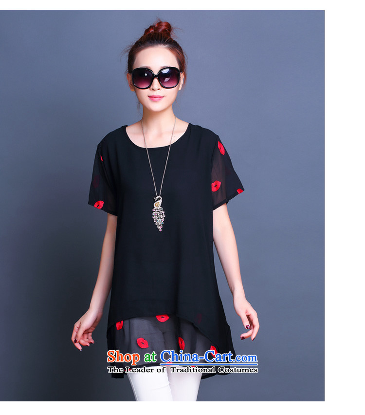 2015 Summer Zz&ff new larger female loose chiffon double dresses, forming the Sau San shirt LYQ6677 female black XXXXL picture, prices, brand platters! The elections are supplied in the national character of distribution, so action, buy now enjoy more preferential! As soon as possible.