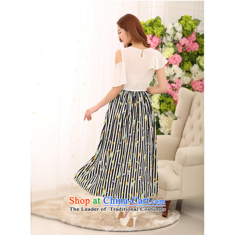 C.o.d. 2015 Summer new stylish casual atmosphere thick mm extra female chiffon skirt long skirt summer new stamp white XXXL, skirts, adjust , , , shopping on the Internet