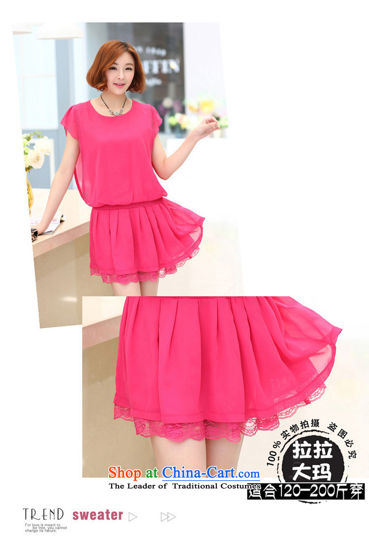 Gwi Tysan 2015 MM thick summer extra female Korean lace short-sleeved chiffon dresses 200 catties xl dresses in red 3XL 1674 recommendations 175-200 catty picture, prices, brand platters! The elections are supplied in the national character of distribution, so action, buy now enjoy more preferential! As soon as possible.