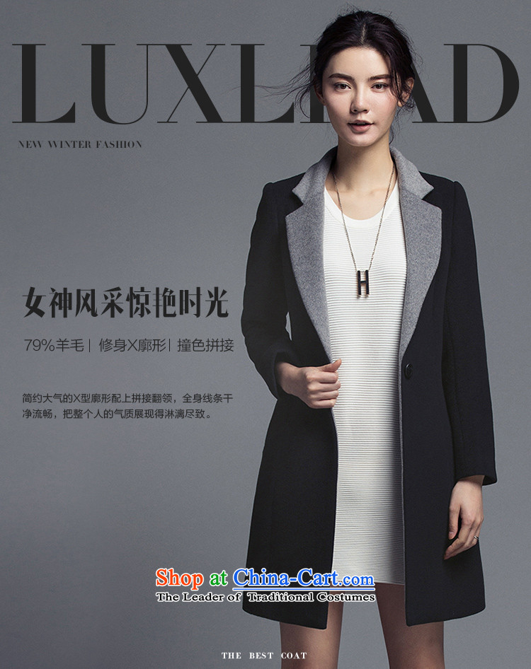 The poem Lin 2015 LUXLEAD winter clothes for the new roll collar in long minimalist temperament coats and elegant black hair? L picture, prices, brand platters! The elections are supplied in the national character of distribution, so action, buy now enjoy more preferential! As soon as possible.