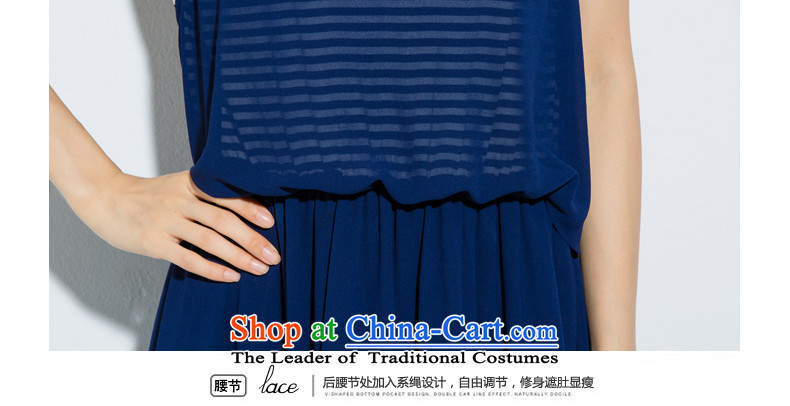 The Eternal-soo to xl women's dresses thick mm summer new products were relaxd thick sister thick Korean Version) thin chiffon long skirt leave streaks of two dresses 3XL Blue Photo, prices, brand platters! The elections are supplied in the national character of distribution, so action, buy now enjoy more preferential! As soon as possible.