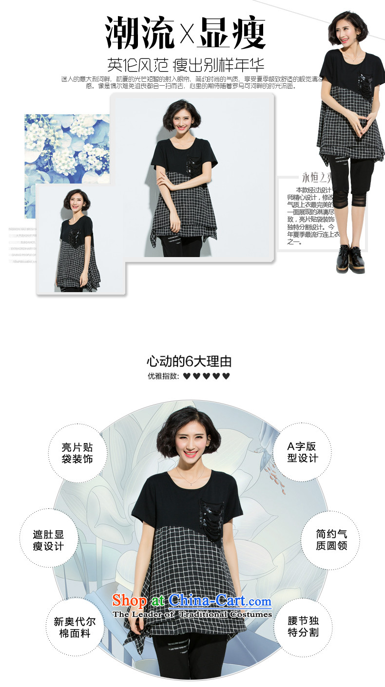 The Eternal Soo-to increase women's code 2015 Summer new Wild loose video thin chiffon 3XL black T-shirt, lattices picture, prices, brand platters! The elections are supplied in the national character of distribution, so action, buy now enjoy more preferential! As soon as possible.