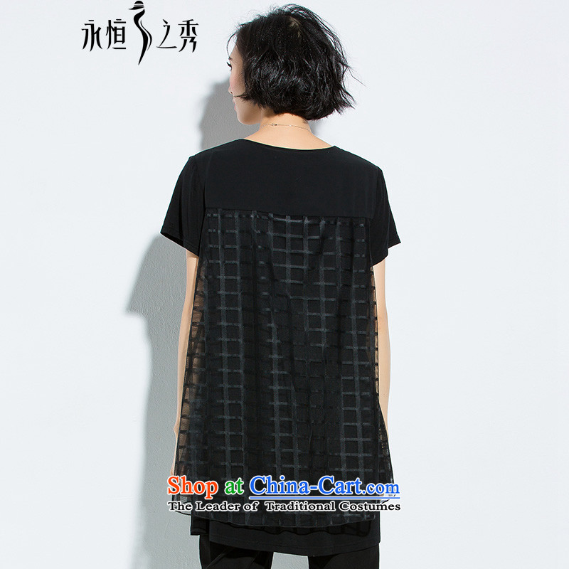 The Eternal Soo-to increase women's code 2015 Summer new fat mm wild loose video thin black T-shirt XL, eternal Soo , , , shopping on the Internet