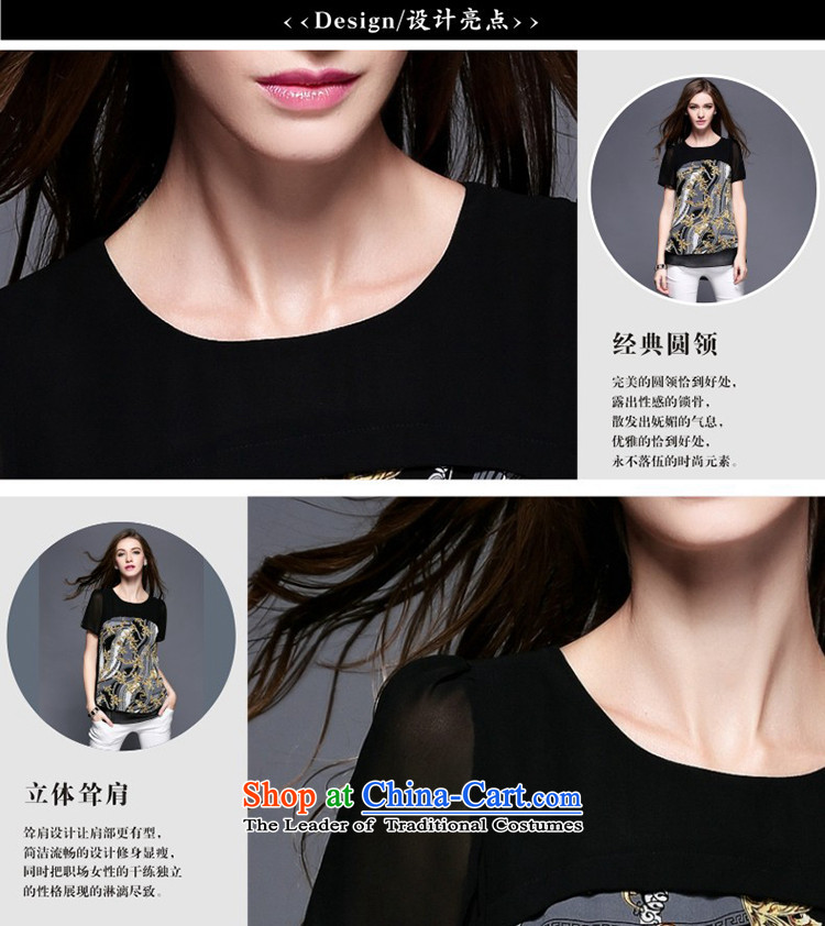 The Improving access by 2015 Women's large summer new stylish classic stamp video nets thin loose large short-sleeved T-shirt 3403 Blue XXL picture, prices, brand platters! The elections are supplied in the national character of distribution, so action, buy now enjoy more preferential! As soon as possible.