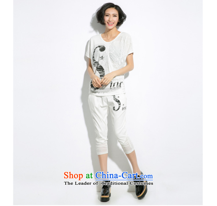 The Eternal Soo-to increase women's expertise, Hin thin thick sister kit fat mm summer new Korean leisure sports t-shirts loose 7 pants kit two white shirt + pants) 3XL(T picture, prices, brand platters! The elections are supplied in the national character of distribution, so action, buy now enjoy more preferential! As soon as possible.