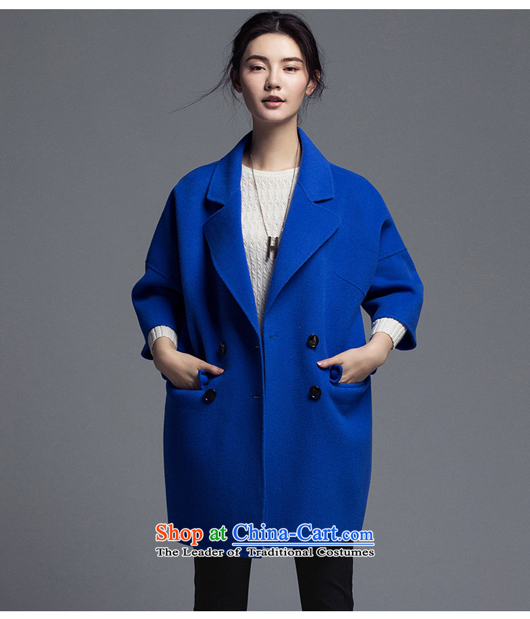 The poem Lin 2015 LUXLEAD autumn and winter new flat connection for 7-roll collar Lok rotator cuff Korean loose minimalist double-side blue coat? gross XL Photo, prices, brand platters! The elections are supplied in the national character of distribution, so action, buy now enjoy more preferential! As soon as possible.