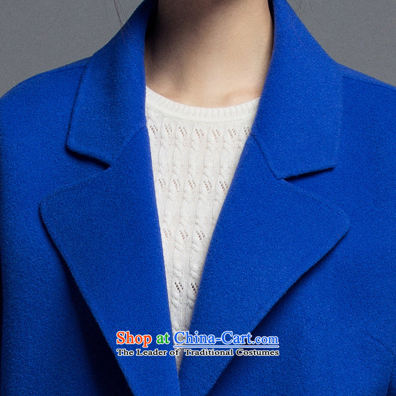 The poem Lin 2015 LUXLEAD autumn and winter new flat connection for 7-roll collar Lok rotator cuff Korean loose minimalist double-side blue coat? gross XL, poetry-rim (LUXLEAD4) , , , shopping on the Internet