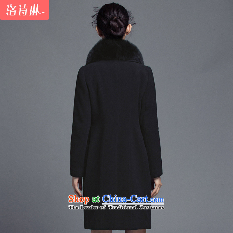 The poem Lin 2015 LUXLEAD winter clothes for long-sleeved Fox Maomao, double-H type in the long hair black XL, elegant coat?, Ms Elsie Leung Kwan (LUXLEAD) , , , shopping on the Internet