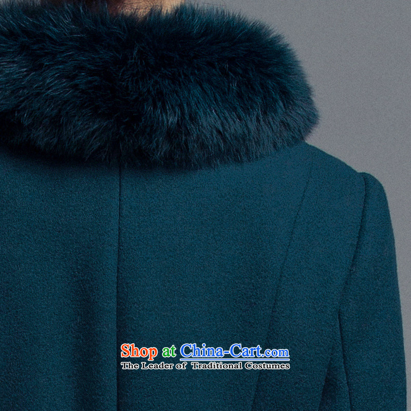 The poem Lin 2015 LUXLEAD autumn and winter gross receipts of New Small type A in the waist long coats of lint? Female M4 poem Paock Green-rim (LUXLEAD) , , , shopping on the Internet