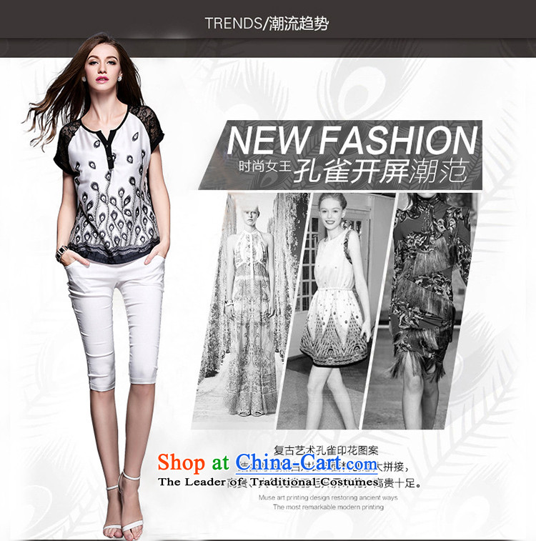 Improving access of 2015 Summer new larger female lace V-neck strain peacock tail stamp classic thin coat 3409 Graphics Black XXL picture, prices, brand platters! The elections are supplied in the national character of distribution, so action, buy now enjoy more preferential! As soon as possible.