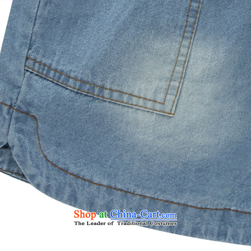 The new European sites YILISA2015 XL Women's Summer jeans thick MM summer relaxd hot pants H6118 king jeans light blue 3XL, Elizabeth (YILISA sub-shopping on the Internet has been pressed.)