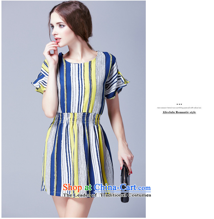 Ms 2015 New Europe sub-200 mm thick summer catty dresses to xl female Foutune of video thin chiffon streaks dresses K248 picture color pictures, prices, XXL brand platters! The elections are supplied in the national character of distribution, so action, buy now enjoy more preferential! As soon as possible.