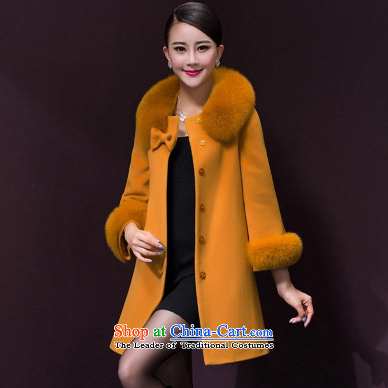 Van Gogh 倲 to xl dress jacket coat 2015 gross? Fall/Winter Collections of new products in the Korean elderly mother boxed? coats windbreaker women 1028  3XL, maize yellow 倲 Van Gogh (fandong) , , , shopping on the Internet