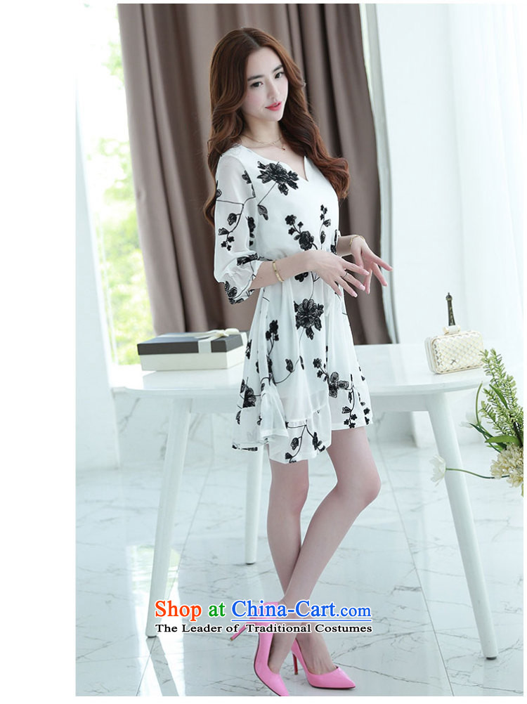 2015 Summer Zz&ff new larger elasticated waist embroidered dress Sau San LYQ5168 dresses female white XXXXL picture, prices, brand platters! The elections are supplied in the national character of distribution, so action, buy now enjoy more preferential! As soon as possible.