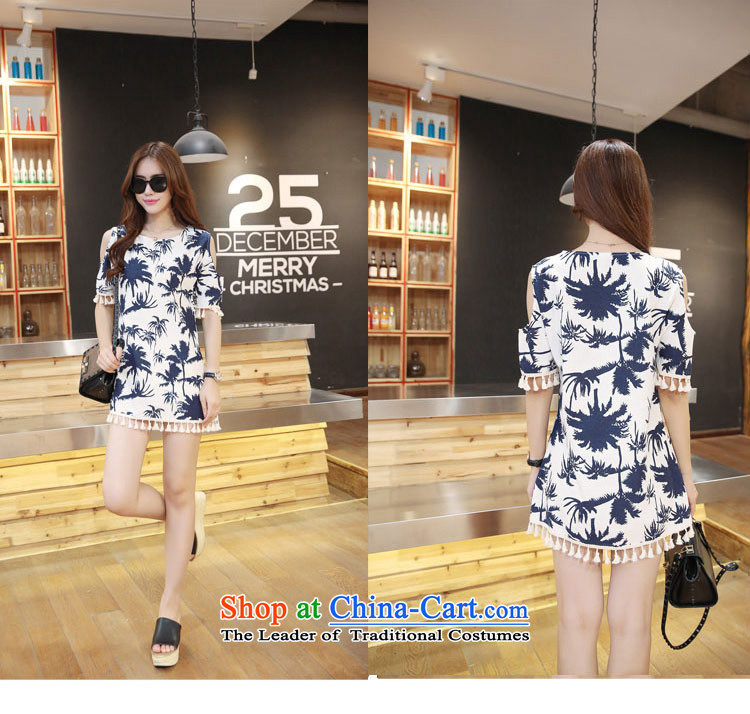 Elizabeth sub-large female summer new dresses 2015 summer leisure extra stamp, linen/cotton loose thick MM bare shoulders dress suit 3XL H5162 picture, prices, brand platters! The elections are supplied in the national character of distribution, so action, buy now enjoy more preferential! As soon as possible.
