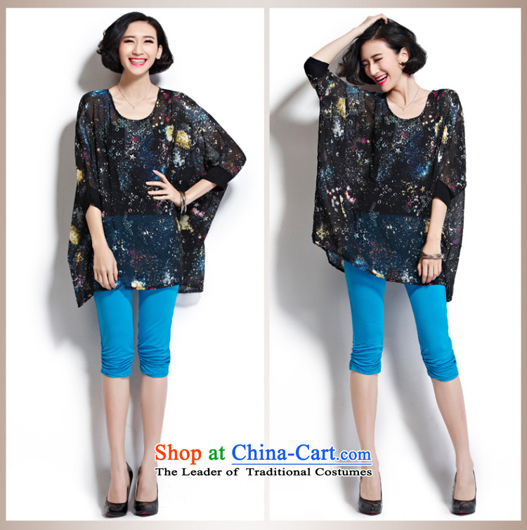 O Ya-ting 2015 new to xl female summer thick mm video thin fluoroscopy star chiffon sunscreen shirt blue oversized will recommend that you 150-350 catty picture, prices, brand platters! The elections are supplied in the national character of distribution, so action, buy now enjoy more preferential! As soon as possible.