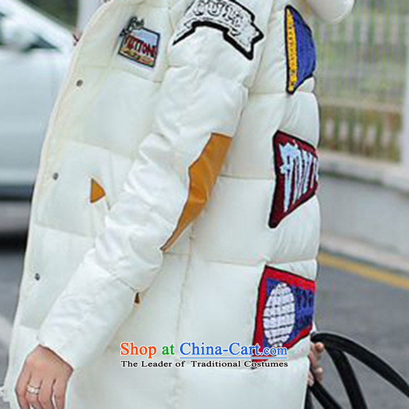 As autumn 2015 female ãþòâ feather winter clothing women for larger female Korean Edition to increase cotton coat jacket thick mm female in long loose robe white 3XL thick recommendations 160-180, cheer autumn catty weight (QIQIU) , , , shopping on the Internet
