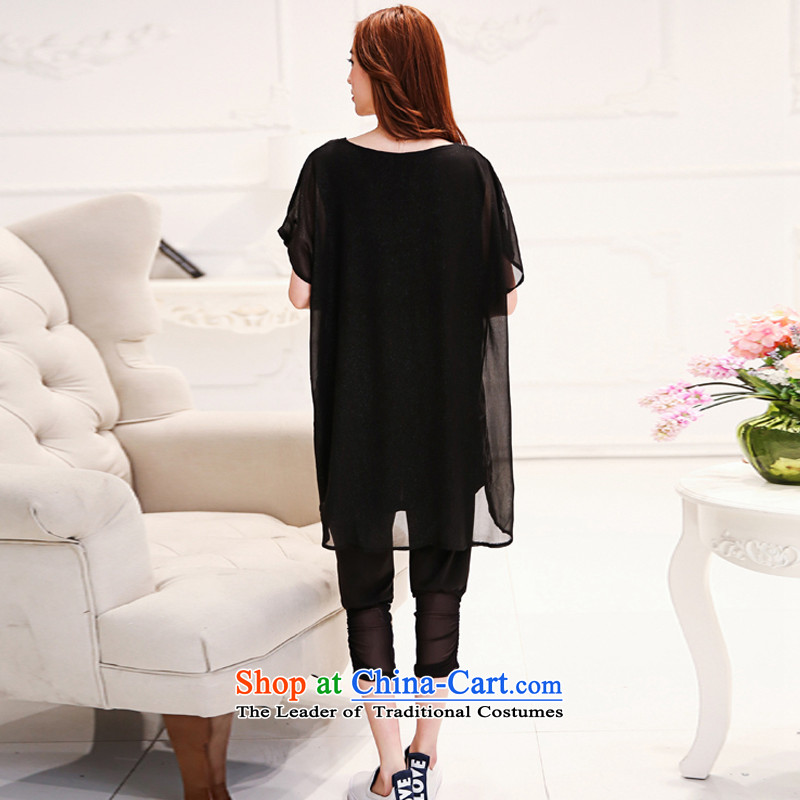2015 Summer Zz&ff new larger women in long short-sleeved plus pants Sau San Kit DX9106 female black XXL picture, prices, brand platters! The elections are supplied in the national character of distribution, so action, buy now enjoy more preferential! As soon as possible.