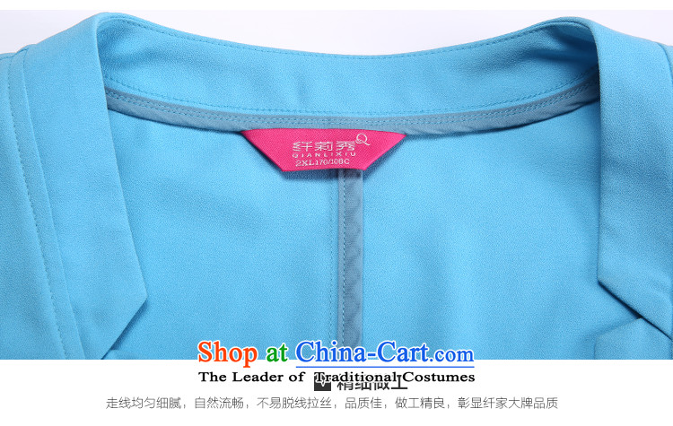 The former Yugoslavia Li Sau 2014 Summer new larger female commuter wild pure color V-Neck short sleeve jacket Q3966 Sau San 3XL Blue Photo, prices, brand platters! The elections are supplied in the national character of distribution, so action, buy now enjoy more preferential! As soon as possible.