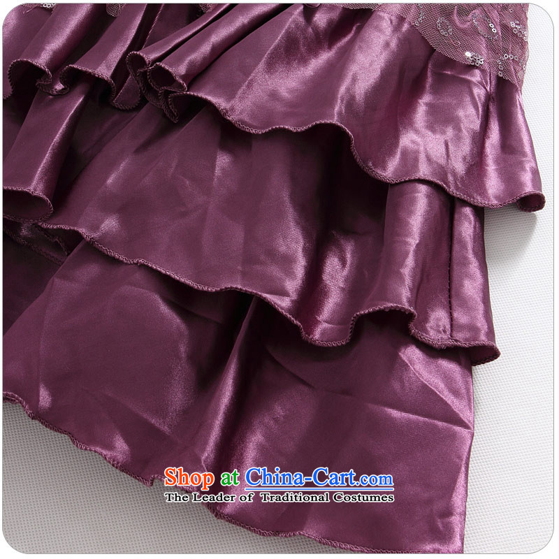 C.o.d. 2015 atmospheric contemporary Korean evening performances under the auspices of evening dresses on chip bow tie straps small dresses Sau San (with large silk scarf) are code F purple jiran tune , , , shopping on the Internet