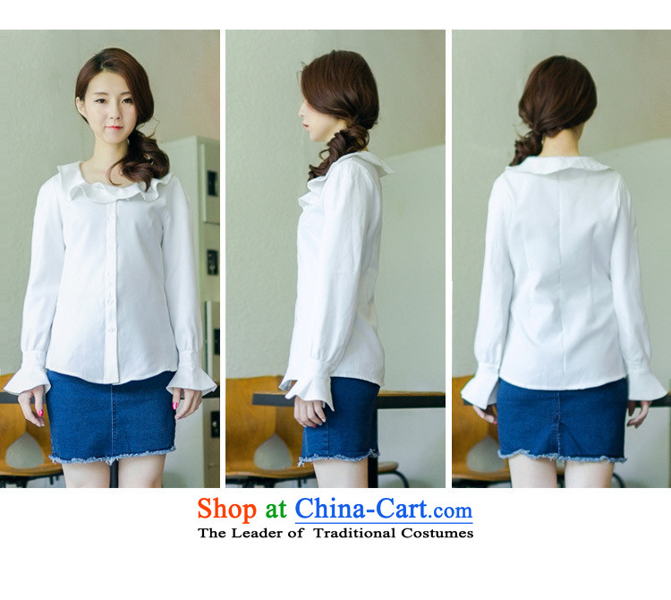 New Products missdonut2015 autumn large female thick mm200 catty Korea version thin long-sleeved shirt OL chiffon white shirt women large white code, prices, picture 3XL brand platters! The elections are supplied in the national character of distribution, so action, buy now enjoy more preferential! As soon as possible.