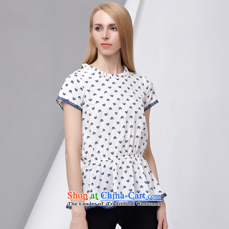 As provided for in the summer 2015 New Product Code Women Korean small fresh heart stamp graphics thin short-sleeved T-shirt and 2,810 White XL, Yee (qisuo provisions) , , , shopping on the Internet