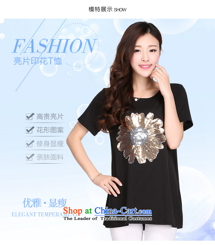 Shani flower, thick MM2015 summer, new short-sleeved T-shirt, light stamp solid color T-shirt Korean version of large numbers of ladies black 3XL 2,215 pictures, prices, brand platters! The elections are supplied in the national character of distribution, so action, buy now enjoy more preferential! As soon as possible.