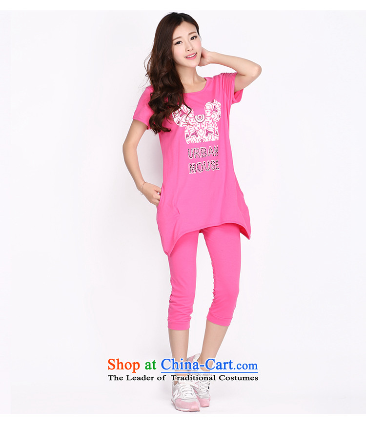 Luo Shani flower code women kit thick sister summer Korean casual wear thin, T-shirts graphics 2126 pink 3XL- sportswear - moving up pictures, prices, brand platters! The elections are supplied in the national character of distribution, so action, buy now enjoy more preferential! As soon as possible.