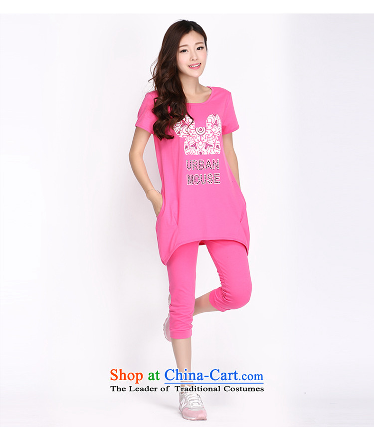 Luo Shani flower code women kit thick sister summer Korean casual wear thin, T-shirts graphics 2126 pink 3XL- sportswear - moving up pictures, prices, brand platters! The elections are supplied in the national character of distribution, so action, buy now enjoy more preferential! As soon as possible.