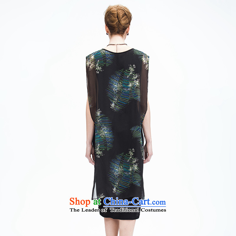 The former Yugoslavia Migdal Code women 2015 Summer new stylish mm thick leave two kits sleeveless dresses 952103194  4XL, Black Small Mak , , , shopping on the Internet