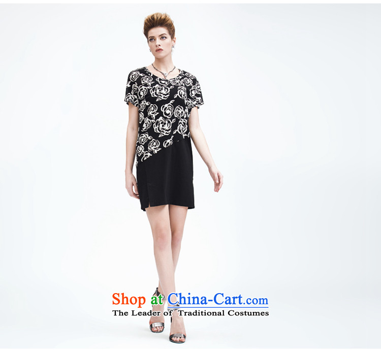 The former Yugoslavia Migdal Code women 2015 Summer new stylish mm thick flowers stamp short-sleeved dresses 952103199 Black XL Photo, prices, brand platters! The elections are supplied in the national character of distribution, so action, buy now enjoy more preferential! As soon as possible.