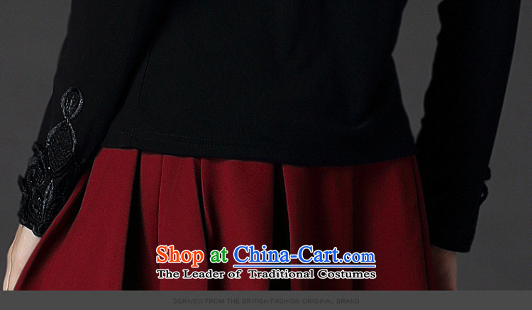 Morning to 2015 autumn and winter large female new western chain link fence stitching heavy industry large black long-sleeved shirt with warm, forming the thick black T-shirt, lint-free 5XL( recommendations 180-200 catties) Picture, prices, brand platters! The elections are supplied in the national character of distribution, so action, buy now enjoy more preferential! As soon as possible.