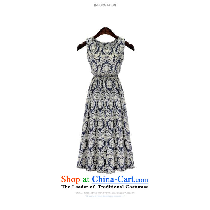 The results of the 2015 Summer new larger female thick sister to intensify the bohemian long skirt Foutune of video thin stamp widen swing dresses 397 dark blue 5XL stamp picture, prices, brand platters! The elections are supplied in the national character of distribution, so action, buy now enjoy more preferential! As soon as possible.