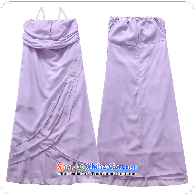 C.o.d. 2015 Summer new elegance and chest Foutune of Princess skirt omelet before large chiffon dress skirt (feed with purple XXXL, stealth jiran tune , , , shopping on the Internet