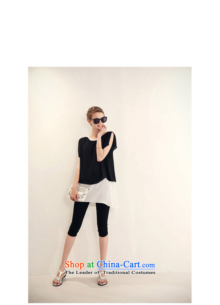 2015 Summer Zz&ff large new women's stylish Sau San short-sleeved T-shirt-length pants, and Leisure Kit TZ8079 female black XXXXL picture, prices, brand platters! The elections are supplied in the national character of distribution, so action, buy now enjoy more preferential! As soon as possible.