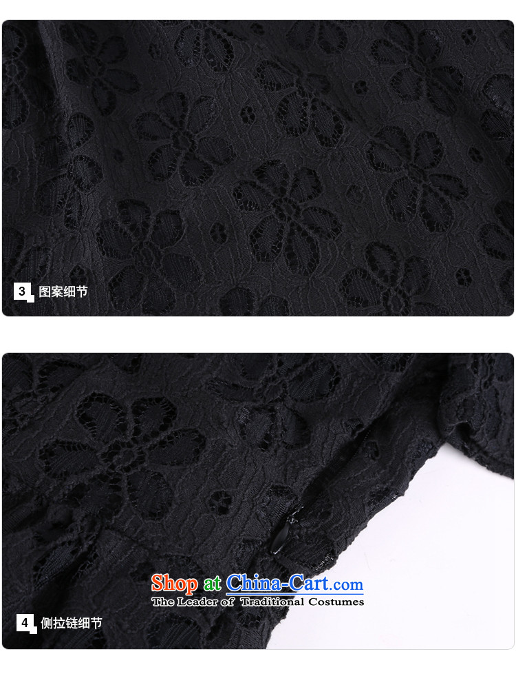 Luo Shani Flower Code women's dresses thick sister to increase girls' expertise for summer graphics, thin lace skirt 6218 Black XL Photo, prices, brand platters! The elections are supplied in the national character of distribution, so action, buy now enjoy more preferential! As soon as possible.